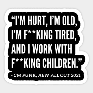 CM PUNK BRAWL OUT MUFFIN QUOTE Sticker